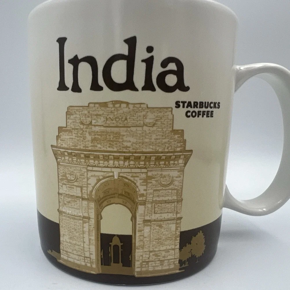 Starbucks India Global Icon Collector Series 16oz 2013 Coffee Tea Mug Cup EUC